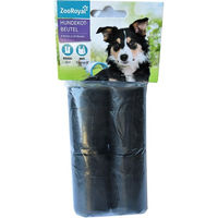 Produktbild von ZooRoyal Hundekotbeutel Schwarz 4 Rollen mit 80 Beuteln - 4 x 20 Stk.