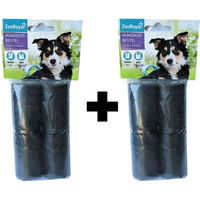 Produktbild von ZooRoyal Hundekotbeutel Schwarz 8 Rollen mit je 20 Beuteln
