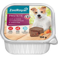Produktbild von ZooRoyal Hundepatete Kalb und Rind getreidefrei ohne Zucker 11x150g