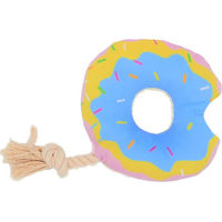 Produktbild von ZooRoyal Hundespielzeug Donut mit Tau in Bunt, Braun und Natur