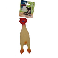 Produktbild von Zooroyal Hundespielzeug Latex Huhn Gelb 22cm Quietschspielzeug für Welpen