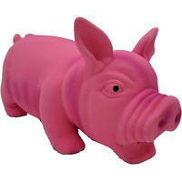 Produktbild von Zooroyal Hundespielzeug Rosa Schwein aus Latex als Quietschspielzeug für Welpen 23cm