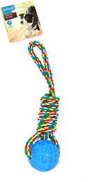 Produktbild von ZooRoyal Hundespielzeug Tau mit Ball bunt blau 34cm