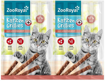 Produktbild von ZooRoyal Katzen-Leckerli Grillies mit Leberwurst 8x5 g - 40 x 5 g