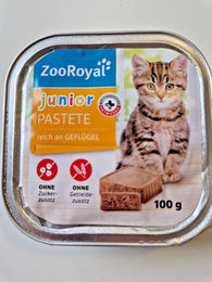 ZooRoyal Katzen Nassfutter Junior Pastete Geflügel getreidefrei und ohne Zucker 16x100g - 16 x 100 g – Bild 1 von 3