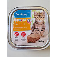 Produktbild von ZooRoyal Katzen Nassfutter Junior Pastete Geflügel getreidefrei und ohne Zucker 16x100g - 16 x 100 g