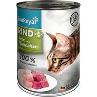 Produktbild von ZooRoyal Katzen Nassfutter Rind Pute und Kaninchen mit hohem Fleischanteil 6x400g