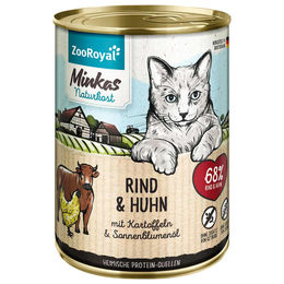ZooRoyal Katzenfutter Adult Rind und Huhn mit Kartoffeln getreidefrei und ohne Zucker 6x400g – Bild 1 von 3