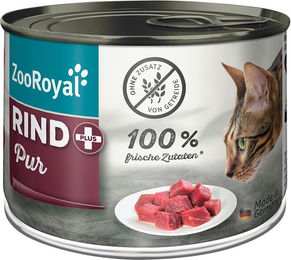 Produktbild von ZooRoyal Katzenfutter Rind pur mit hohem Fleischanteil 200g