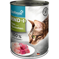 Produktbild von ZooRoyal Katzenfutter Rind Pute und Kaninchen mit hohem Fleischanteil 400g - 400 g