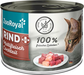 ZooRoyal Katzenfutter Rind und Multifleischcocktail mit hohem Fleischanteil 6x200g – Bild 1 von 1