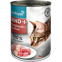 Produktbild von ZooRoyal Katzenfutter Rind und Multifleischcocktail mit hohem Fleischanteil 6x400g