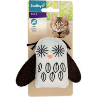 Produktbild von ZooRoyal Katzenminze Spielzeug Eule aus Plüsch in Braun und Weiß