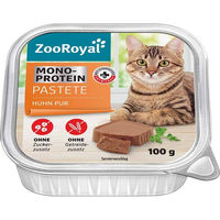 Produktbild von ZooRoyal Katzenpastete Huhn Pur Monoprotein Getreidefrei Adult 16x100g