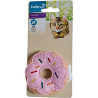 Produktbild von ZooRoyal Katzenspielzeug Donut mit Katzenminze aus Plüsch in Rosa