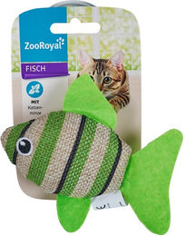 Produktbild von ZooRoyal Katzenspielzeug Fisch aus Plüsch mit Katzenminze in Grün