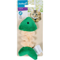 Produktbild von ZooRoyal Katzenspielzeug Fischgräte aus Plüsch mit Katzenminze in Grün