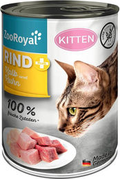 ZooRoyal Kitten Nassfutter Rind Kalb und Huhn mit hohem Fleischanteil 400g - 400 g – Bild 1 von 1