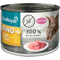 Produktbild von ZooRoyal Kitten Nassfutter Rind mit hohem Fleischanteil 6x200g