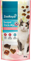 ZooRoyal Knusper Fisch-Mix Leckerli mit Lachs, Forelle und Seelachs 18x70 g – Bild 1 von 2