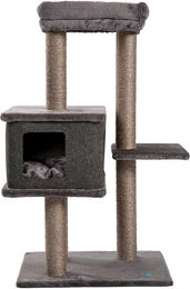 Produktbild von ZooRoyal Kratzbaum Lea für Katzen 108 cm Grau mit Sisal