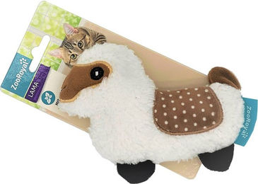 Produktbild von ZooRoyal Kuscheltier Lama mit Katzenminze aus Plüsch 16cm Braun Weiß