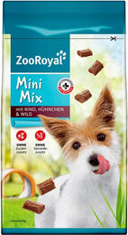 Produktbild von ZooRoyal Mini Mix Hundefutter mit Rind, Geflügel und Wild ohne Farb- und Aromastoffe 60g - 60 g