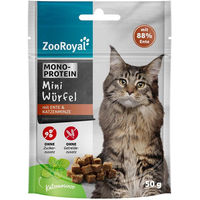 Produktbild von ZooRoyal Mini Würfel Leckerli mit Ente und Katzenminze für Katzen 5x50g