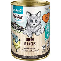 Produktbild von ZooRoyal Minkas Hundefutter Huhn und ASC Lachs mit Karotten Getreidefrei Adult 12x400 g