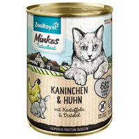 Produktbild von ZooRoyal Minkas Kaninchen und Huhn mit Kartoffeln Getreidefrei und Ohne Zucker für erwachsene Kaninchen 400g - 12 x 400 g