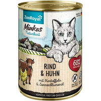 Produktbild von ZooRoyal Minkas Katzen Nassfutter Rind und Huhn mit Kartoffeln Adult Getreidefrei 400g - 400 g