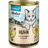 Produktbild von ZooRoyal Minkas Katzenfutter Huhn mit Kartoffeln getreidefrei und ohne Zucker für erwachsene Katzen 6x400g
