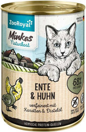 Produktbild von ZooRoyal Minkas Naturkost Hundefutter Ente und Huhn mit Karotten getreidefrei 400g - 400 g