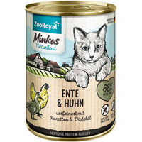 Produktbild von ZooRoyal Minkas Naturkost Hundefutter Ente und Huhn mit Karotten getreidefrei 400g - 400 g