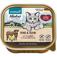 Produktbild von ZooRoyal Minkas Naturkost Katzen Nassfutter Rind und Huhn mit Kartoffeln Adult Getreidefrei Ohne Zucker 16x100g - 16 x 100 g