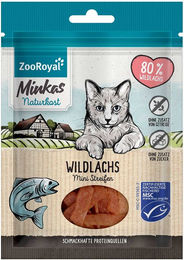 Produktbild von ZooRoyal Minkas Naturkost Mini Streifen Wildlachs Leckerli 3x50g