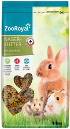 Produktbild von ZooRoyal Nagerfutter mit Luzerne für Kaninchen Meerschweinchen und Hamster ohne tierisches Protein 1 kg