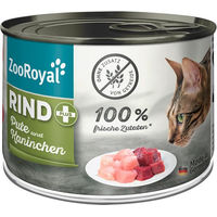 Produktbild von ZooRoyal Nassfutter mit Rind, Pute und Kaninchen mit hohem Fleischanteil 6x200g