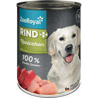 Produktbild von ZooRoyal Nassfutter Rind und Kaninchen mit hohem Fleischanteil 6x400g
