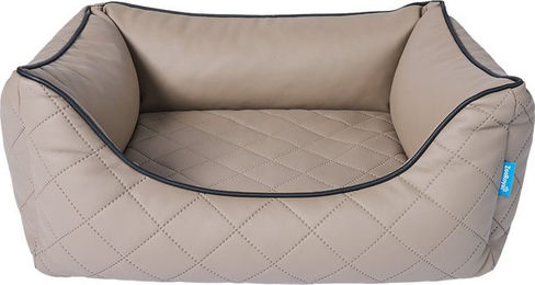Produktbild von ZooRoyal orthopädisches Hundebett Madson aus Kunstleder Beige 60x44x23 cm