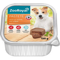 Produktbild von ZooRoyal Pastete Huhn und Leber getreidefrei und ohne Zucker 11x150g