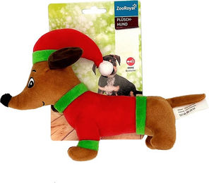 Produktbild von ZooRoyal Plüschspielzeug Kuscheltier Dackel XMAS 18x16cm