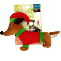 Produktbild von ZooRoyal Plüschspielzeug Kuscheltier Dackel XMAS 18x16cm