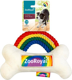 ZooRoyal Pride Regenbogen Hundeknochen Plüschspielzeug aus Polyester bunt – Bild 1 von 6