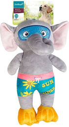 ZooRoyal Quietschspielzeug Tauch-Elefant aus Plüsch in Bunt und Grau – Bild 1 von 2
