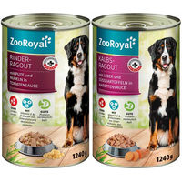 Produktbild von ZooRoyal Ragout Hund Stückchen in Sauce Rind und Kalb 6x1240g