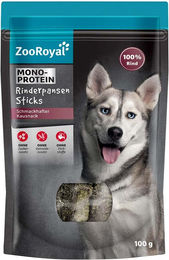 Produktbild von ZooRoyal Rinderpansen Sticks für Hunde getreidefrei und ohne Zucker 100g