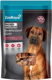 Produktbild von ZooRoyal Rinderschlund Chips Naturkauartikel für Hunde getreidefrei und ohne Zucker 100g