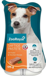 Produktbild von ZooRoyal Saftige Pastete Huhn und Herz Getreidefrei Ohne Zucker Adult 15x175g - 15 x 175 g