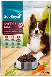 Produktbild von ZooRoyal Saftige Ringe Rind und Karotten Hundefutter ohne Zucker und Farbstoffe 10x1,5kg - 10 x 1,5 kg